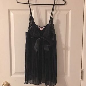 Black babydoll nightie with adjustable straps